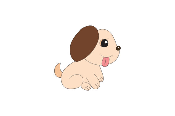 Cute Funny Cartoon Dog Illustration