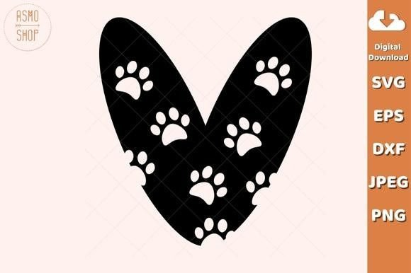 Dog Doodle Heart SVG