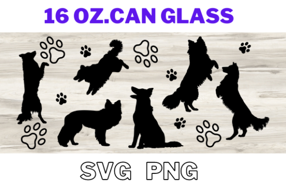 Embroidery Design Review: Dog Can Glass 16 Oz. Template