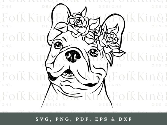 French Bull Dog Flower Crown