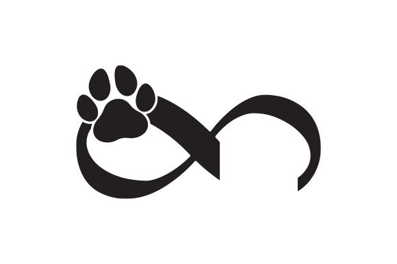 Infinity Symbol with Dog s Paw Print