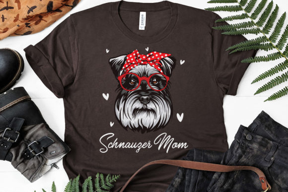 Schnauzer Mom Leopard Print Dog Lovers