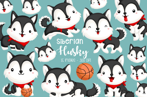 Siberian Husky Clipart - Dog Breed Clip
