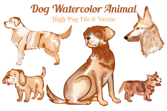 Watercolor Animal DOG
